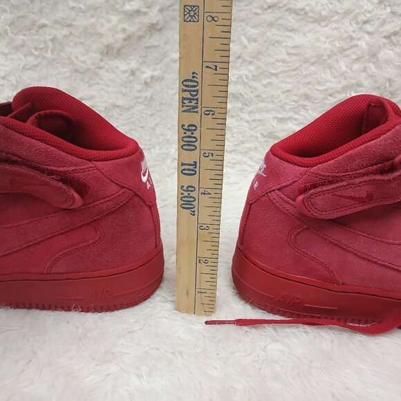 Nike Air Force 1 Mid GS Gym Red Suede 314195-603 Size US 7Y Athletic Sneaker - Picture 4 of 11